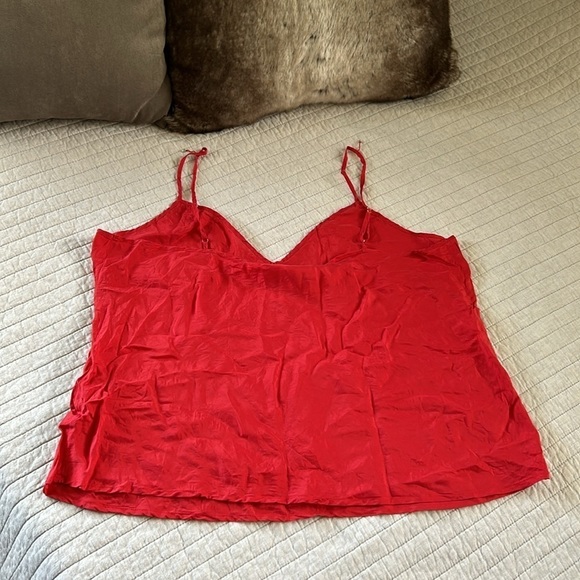 Allison Taylor woman VTG 80’s valentines red 1X 100% silk Cami tank​​ top​​​​​ - Picture 6 of 7